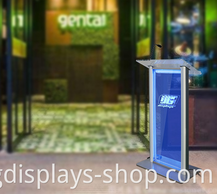 modern LED light acrylic church pulpit lectern